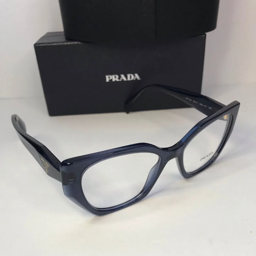Authentic- New 💯 Original Prada 18WV Eyeglasses08Q1O1 -Blue optical eyeglasses